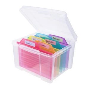 WRVCSS Grußkarten Organizer mit 6 bunten abnehmbaren Teilern für Urlaub... - Bild 1 von 7