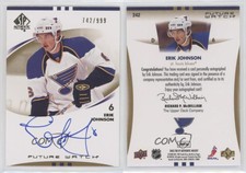 2007-08 SP Authentic Auto Future Watch /999 Erik Johnson #242 Rookie Auto RC