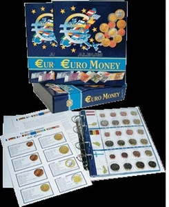 Álbum Euromoney Con Funda Y Hojas para Seriette Euro - Estuche Azul - Imagen 1 de 2