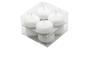 Schwimmkerzen 30x50 mm Weiß Schwimmlichter Dekolichter Tischdeko Kerzen 8er Box - Bild 1 von 1