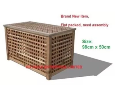 Brand New IKEA HOL Storage/Side Table, Acacia, 50161321 , Size: 98 cm x 50 cm - Image 1 of 4