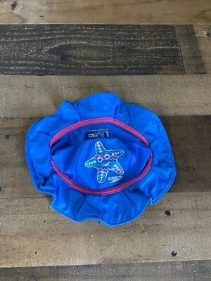 Speedo Bebé Niña Azul/Rosa Sombrero para Sol Talla S/M Protección UV Floppy Playa Piscina Foto 1 de 3
