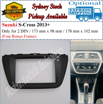 Kit de painel Fascia facia compatível com Suzuki SX4 S Cross SCross 2013+ duplo dois 2 DIN - Imagem 1 de 3