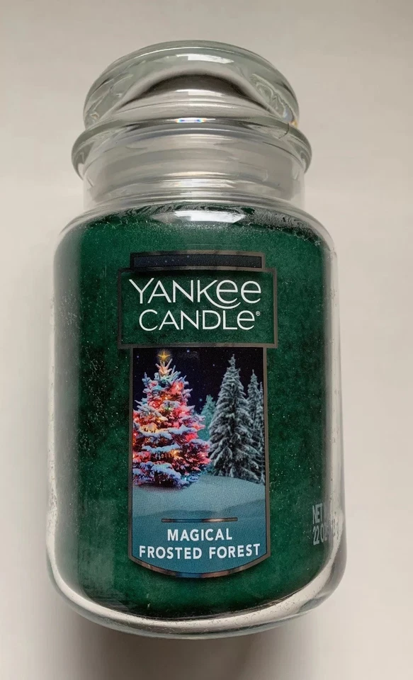 Yankee Candle Magical Frosted Forest Christmas Festive Cool Pine Large Jar Qty2