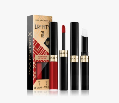 Max Factor Lipfinity Gilded Edition Lip Colour & Top Coat 135 LAVISH GLAMOUR NEW - Image 1 of 4