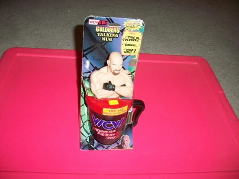 WCW BILL GOLDBERG TALKING MUG 1999 - NEW - WORKS Cover