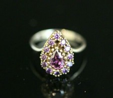 Lovely Turkish Jewelry Handmade Amethyst 925 Sterling Silver Ring Size 7