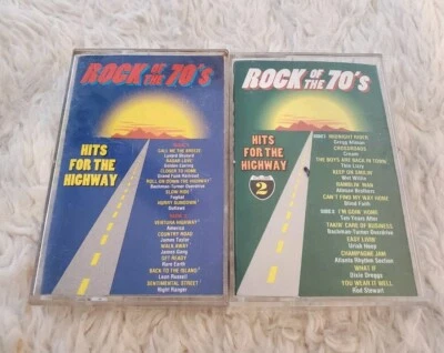 ROCK OF THE 70s Hits For The Highway VOLUME 1 & 2 Cassette Lot SKYNYRD Allman - Image 1 of 3