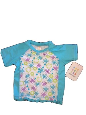 NWT Absorba Rash Guard 18 Mos Turquoise Floral Ruffled Cute - Image 1 of 4
