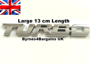 Large Badge Decal Turbo Chrome Sticker Logo Emblem Metal 3D styling UK - Picture 1 of 7