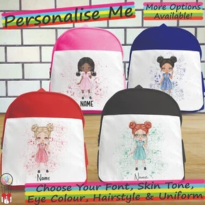 Bolso escolar personalizado para niñas, mochila uniforme escolar Gingham con nombre - Imagen 1 de 13