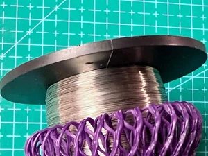 32AWG (35swg) Tinned Copper Bus Wire Spool, 0.20kg (0.44lb), 717m (2352ft) Roll - Picture 1 of 5
