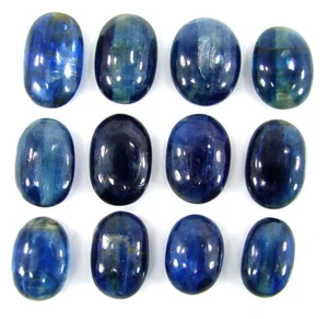 89.25 Ct Natural Kyanite Oval Loose Gemstone 13-16 mm Cabochon 12 Pc Lot - 61971 - Picture 1 of 2