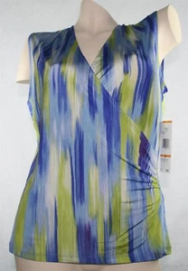 Multi Colored Jones New York Small Blouse With Crossed Front - Picture 1 of 5