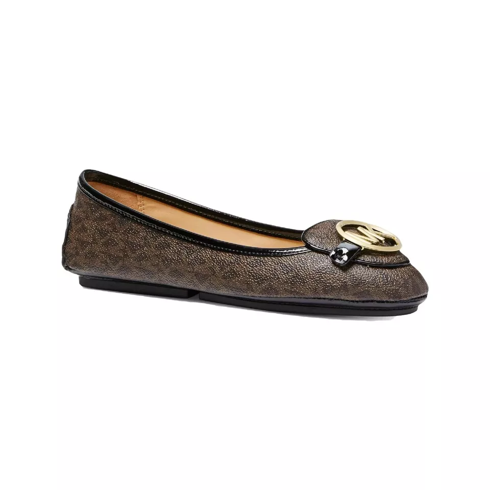 Michael Kors Women's US 9m Lillie Logo Moccasin Brown 40R9LIFP2B