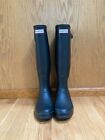 Hunter, Women's Tall Rain Boots, Matte Black, Size 8, Euc