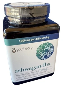 Youtheory Ashwagandha, 1000 mg pro täglicher Portion. (150 Kapseln) - Bild 1 von 5