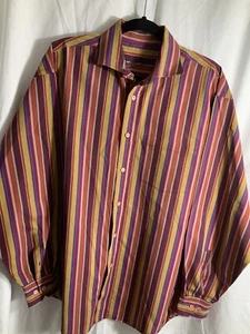 Bugatchi Uomo Men's Long Sleeve Button Down Dress Casual shirt size XL - Picture 1 of 6
