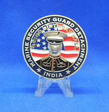 US MARINE SECURITY GUARD AMERICAN EMBASSY NEW DELHI, INDIA 2.00" CHALLENGE COIN