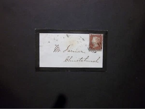 GB Hampshire 1846 QV 1d red Mourning Envelope 653 Numeral ROMSEY to Christchurch - Picture 1 of 2