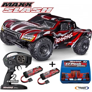 Traxxas TRX102076 Maxx-Slash 6S 4x4 Rouge 1/8 Kit Avantageux 2x 5000 Lipo 3S - Photo 1/5