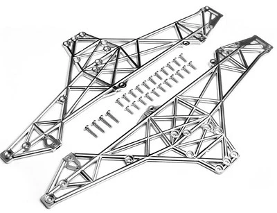HPI WHEELY KING MAIN CHASSIS SET With Hardware MATTE CHROME 85254 - Image 1 of 2