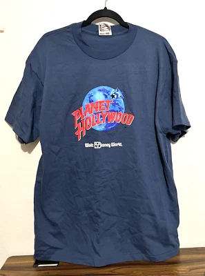 Camiseta De Colección Años 90 Planet Hollywood Walt Disney World XL Hombre Camiseta Azul Hecha en EE. UU. Foto 1 de 4