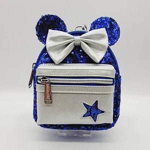 Disney Loungefly Minnie Mouse Wishes Come True Sequin Mini Backpack Wristlet - Picture 1 of 12