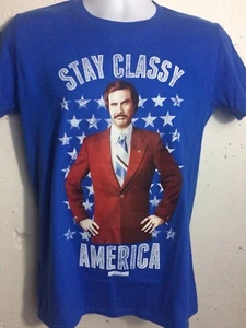 Will Ferrell Anchorman Film Stay Classy Amerika Herren T-Shirt Größe Small (A32) - Bild 1 von 6