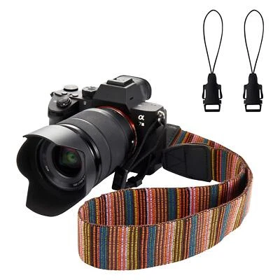 Camera Strap Canvas Multicolor Neck Shoulder Camera Strap with Quick Release ... - Image 1 of 4