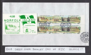 FDC: NORFOLK ISLAND BOOKLET BK4  ON FDC.  SCARCE!!!! - Picture 1 of 1
