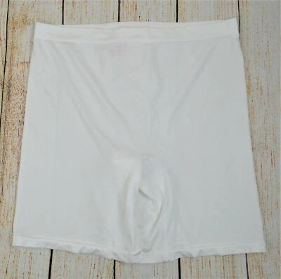 Breezies Para Mujer Sin Costuras Piernas Largas Control Panty Prendas Modeladoras Calzoncillos Modeladores Blanco 2X Foto 1 de 4