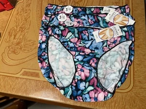 Jockey No Panty Line Promise Floral Bikini Panties- Set of 3- Size 7- NWT - Picture 1 of 2