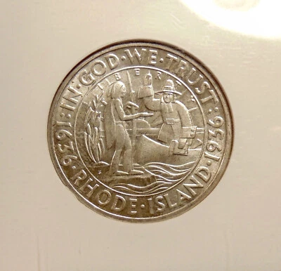 1936-S  Rhode Island Commemorative Half Dollar - NGC MS 65 - Pretty GEM BU Coin - Image 1 of 4