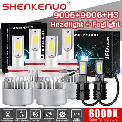 For Nissan 300ZX 1990-1996 - 6X LED Headlight Bulb High Low Beam + Fog Light Kit - Image 1 of 4