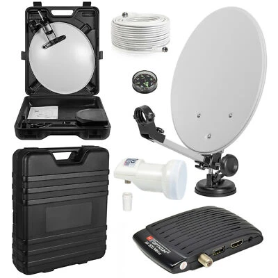 HD Digitale Camping SAT Anlage Opticum AX300 MINI Receiver KOFFER Schüssel LNB - Bild 1 von 4