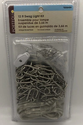 Nuevo Portfolio 12 ft. Kit de luces Swag. Acabado níquel. Clasificación de carga 30 libras. Precintado. Foto 1 de 4