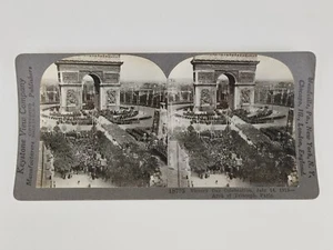 18775 Keystone Stereoview Tag des Sieges Feier 14. Juli Triumphbogen Paris - Bild 1 von 8