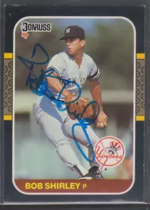 Autographed 1987 Donruss Bob Shirley - Yankees - Picture 1 of 1