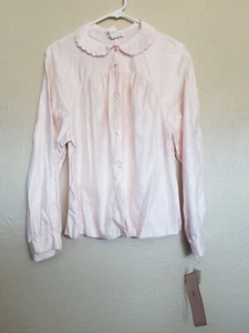 VTG Barbizon Cuddleskin Pajamas Womens PINK PEACH Satin Top SIZE M - Picture 1 of 12