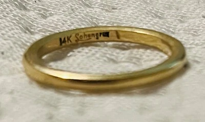 Ladies Antique 14K Yellow Gold Lohengrin Signed Wedding Band - Image 1 of 2