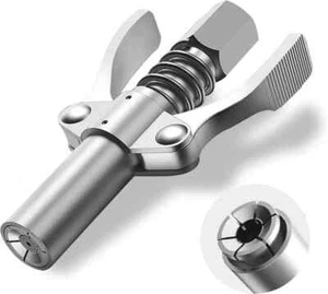 2X Grease Gun Coupler Double Handle High Pressure Quick Release Lock Oil Nozzles - Picture 1 of 5
