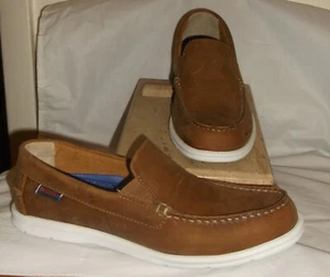Zapatos sin cordones para barco Sebago Litesides de cuero nobuck marrón para hombre 7 M - Imagen 1 de 5