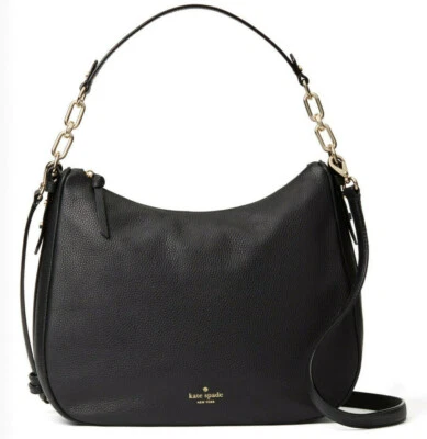 Bolso Hobo Kate Spade Mulberry Vivian Cuero Negro WKRU4138 NUEVO CON ETIQUETAS $379 Hombro FS Foto 1 de 4