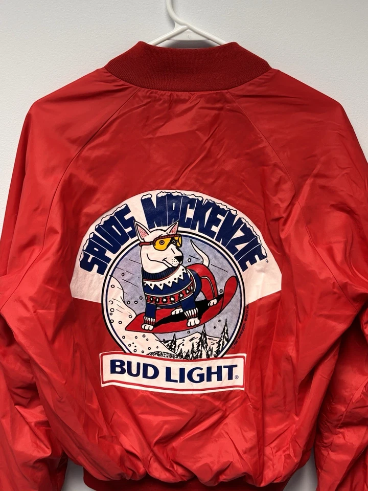 Chaqueta Spuds MacKenzie Vintage Años 80 Talla Adulto Mediana Roja Foto 1 de 4