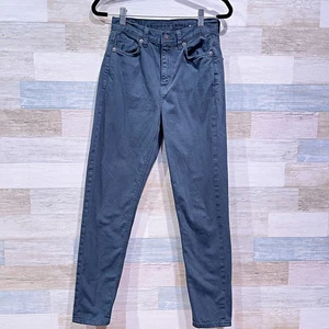 Pantalones de mezclilla AMERICAN EAGLE mamá azul pizarra tiro alto 100 % algodón para mujer 00 regular 00R - Imagen 1 de 7
