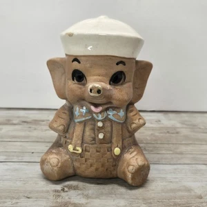 Vintage 1950s Winton Hirsch Ceramic Elephant Sailor Single Salt Shaker C08 - Picture 1 of 10
