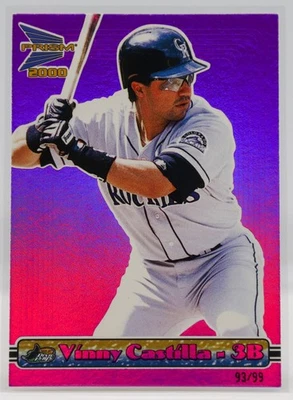 VINNY CASTILLA 2000 Pacific Prism Holographic Purple #138 93/99 - Image 1 of 2