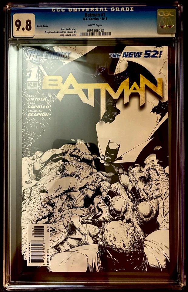 BATMAN # 1 CGC 9.8. CAPULLO SKETCH VARIANT. THE NEW 52. (2011) - Image 1 of 1