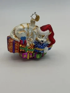 Christopher Radko "Gifted Feline" 2002 Christmas Ornament Poland - Picture 1 of 4